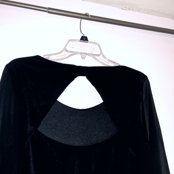 BCX Macy's Little Black Open Back Dress, EXTRA LARGE - Picture 2 of 4